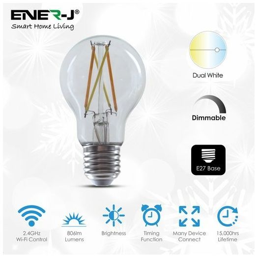 ENER-J E27 Smart WiFi Vintage LED Filament Bulb