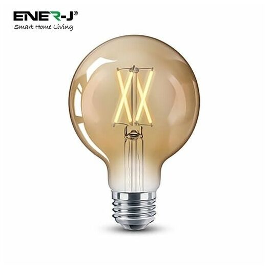 ENER-J Smart WiFi E27 CCT Changing &amp; Dimmable Amber G95 LED Globe Lamp Bulb - 8.5W (Pack of 3)