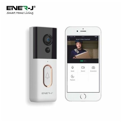 ENER-J PRO 2 Series Smart Wireless HD Video Doorbell - White (9600Mah Battery)