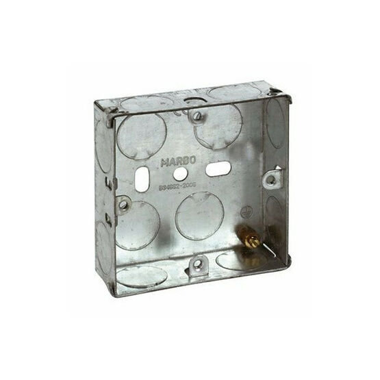 Heatmiser Thermostat Single Gang Metal Flush Mounting Box