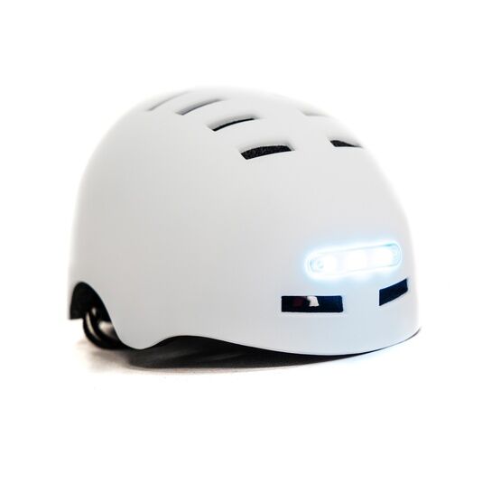 Busbi Firefly Rechargeable LED Light Adult Helmet - Medium (White)