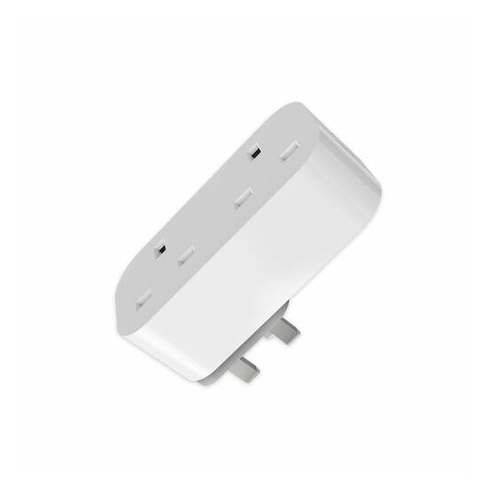 ENER-J 13A WiFi Dual Smart Plug, UK BS Plug, With Energy Monitor